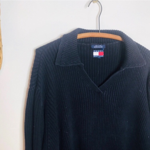vsco 90s ribbed Tommy Hilfiger oversized sweater - Picture 5 of 8